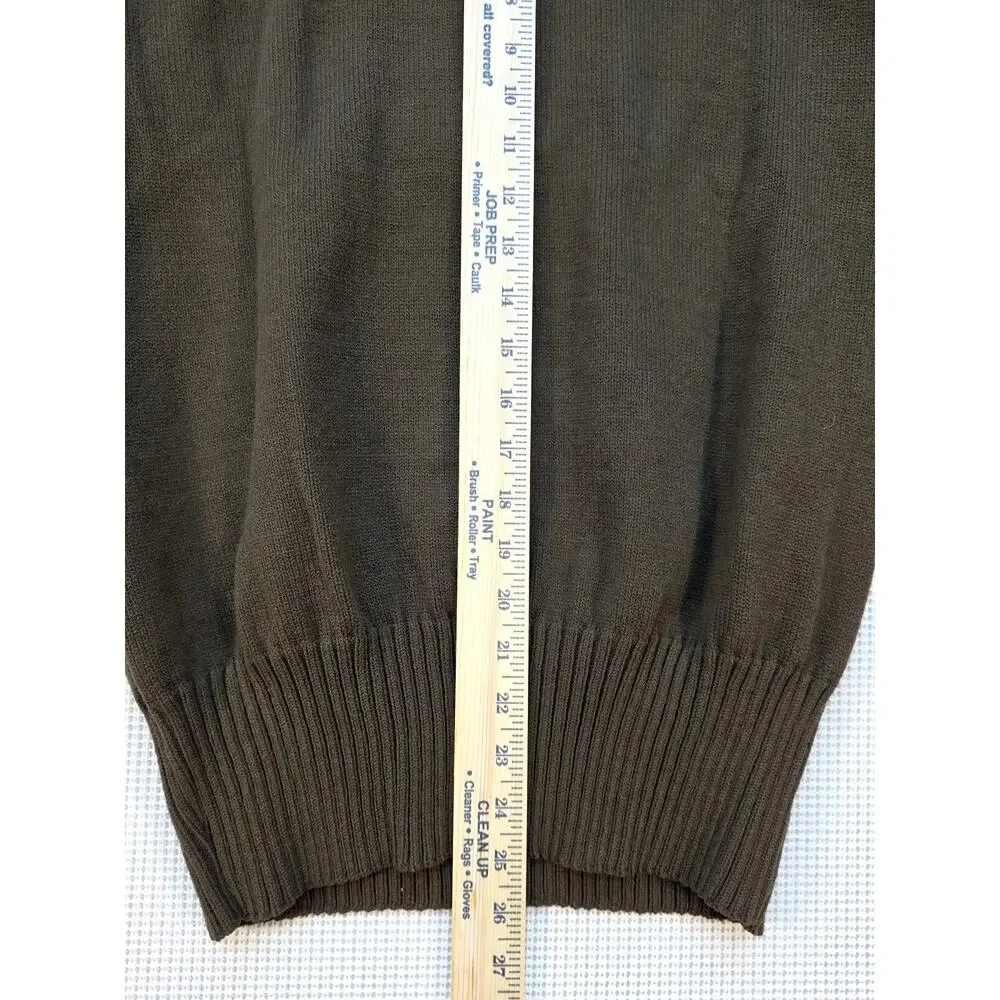 VTG US Military DSCP Brown 5 Button Henley Sweater Large Garrison NWT Deadstock